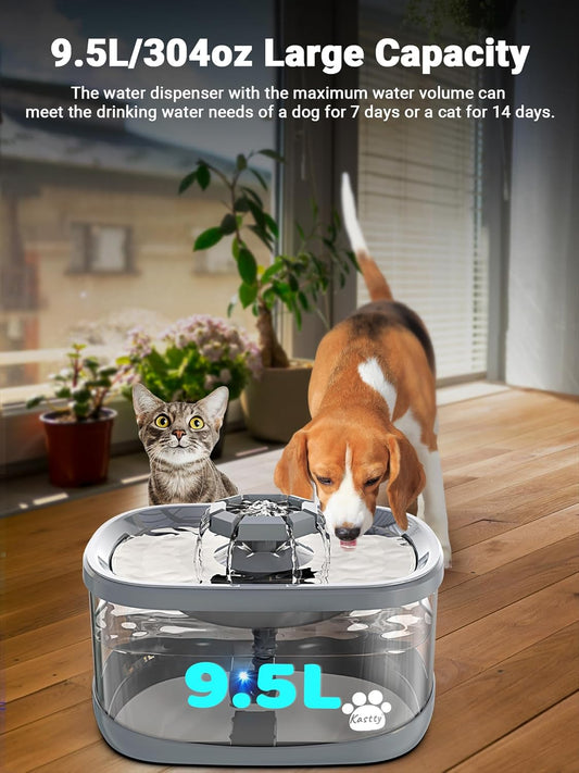 Kastty 2.5Gal/9.5L Dog Water Fountain