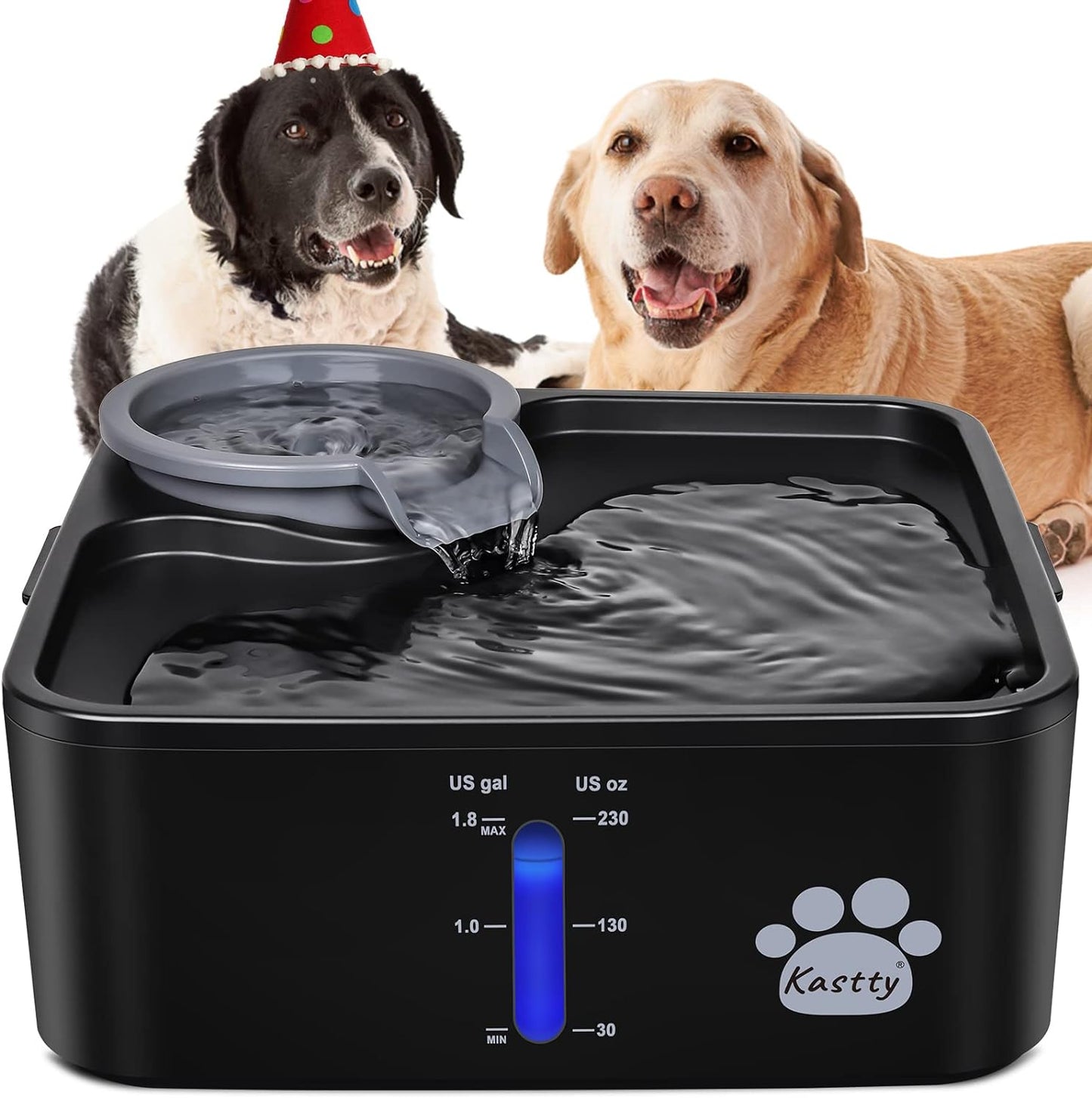 Kastty 2 Gallon Dog Water Fountain