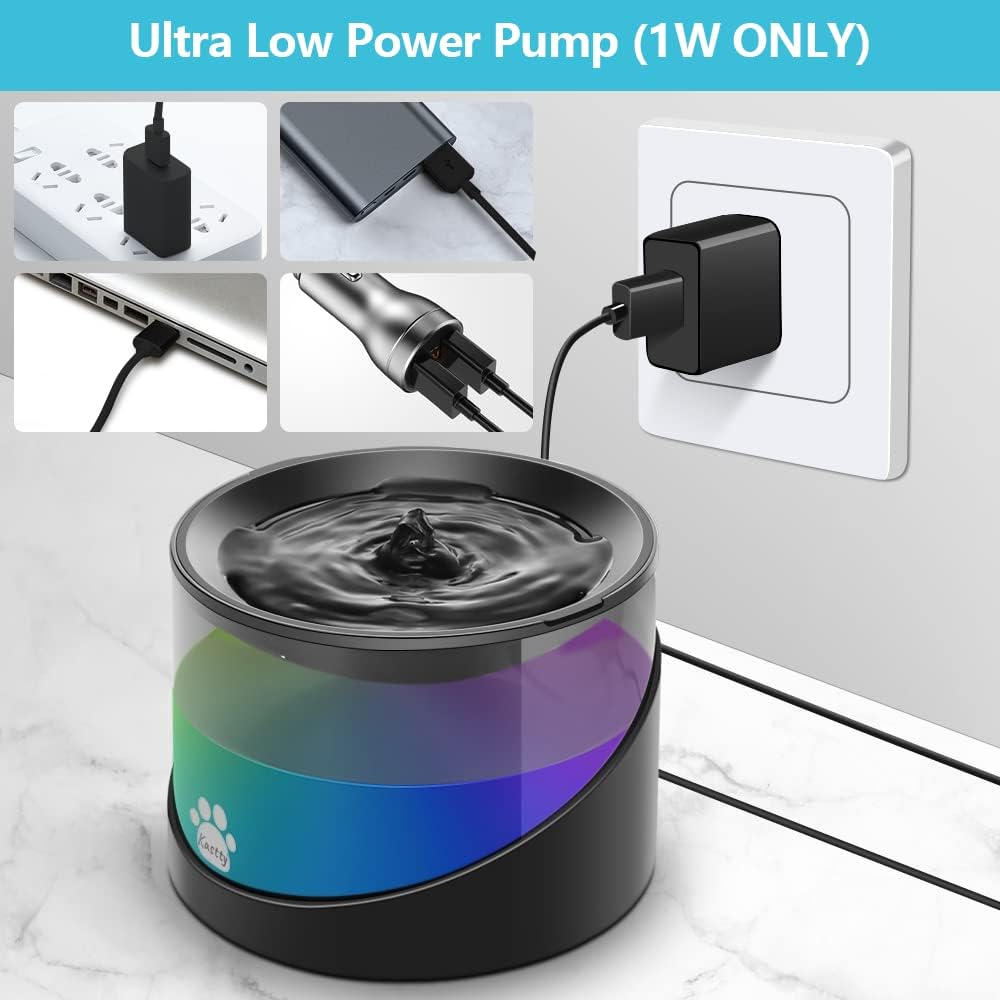 Kastty Super Quiet Water Fountain for Cats Inside