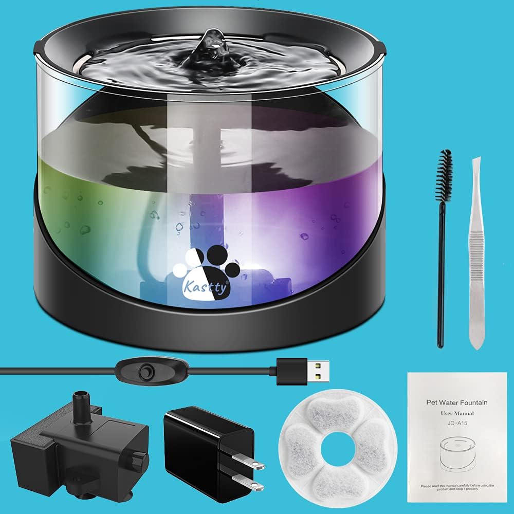 Kastty Super Quiet Water Fountain for Cats Inside