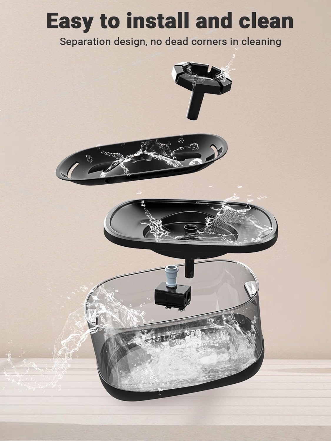 Kastty 2.5Gal/9.5L Dog Water Fountain