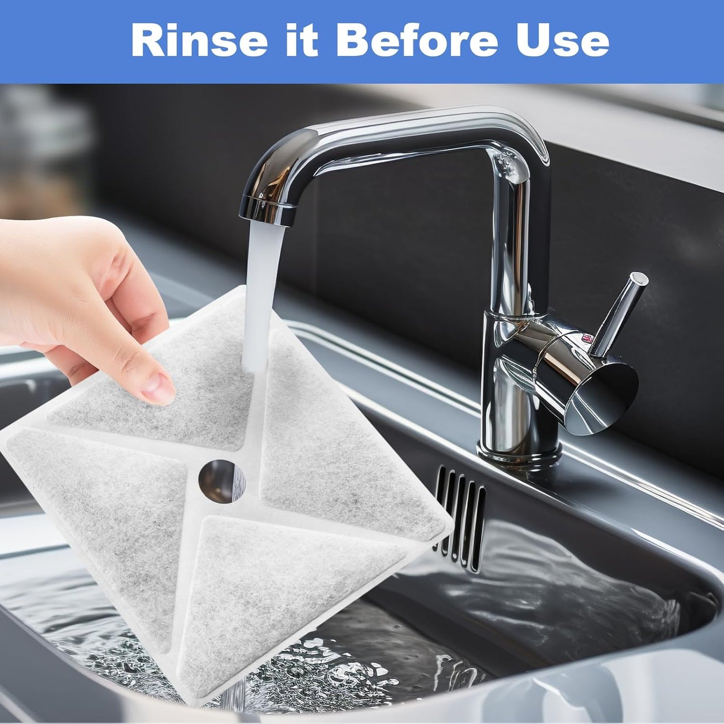 Kastty 14L/3.8Gal Large Dog Water Fountains Replacement F- ilters 6 Pack, Largest 9", Square Ultrafiltration, More Activated Carbon, Food Grade, 6 + 6 P ump F ilter + 1 Circle F ilter