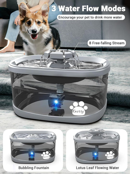 Kastty 2.5Gal/9.5L Dog Water Fountain